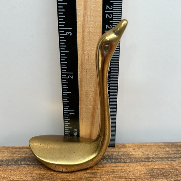 Vintage MCM Small Brass Swan Figurine Collectible - Picture 9 of 10
